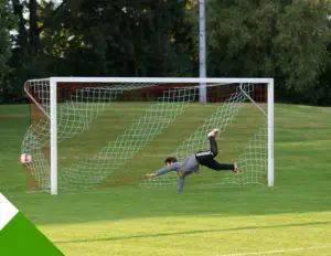 Kleinfeld-Fußballnetz zweifarbig Farbe weiß und grün - cod.CL0028BV