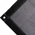 Abdeckplane Mulden aus reißfestem Polyethylen, 170 g/m². Farbe schwarz. Ösen rund 17mm Standard - cod.CMPH170N-17T