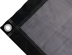 Abdeckplane Mulden aus reißfestem Polyethylen, 170 g/m². Farbe schwarz. Ösen rund 40mm - cod.CMPH170N-40T