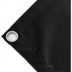 Abdeckplane Mulden aus hochfestem PVC 650g/m².Farbe schwarz. Öse 40 mm - cod.CMPVCN-40T