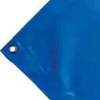 Abdeckplane Mulden aus hochfestem PVC 650g/m². wasserdicht. Farbe blau. Öse 17 mm Standard - cod.CMPVCBL-17T