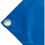 Abdeckplane Mulden aus hochfestem PVC 650g/m². wasserdicht. Farbe blau. Öse 40 mm - cod.CMPVCBL-40T
