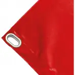 Abdeckplane Mulden aus hochfestem PVC 650g/m². wasserdicht. Farbe rot. Öse 40x20 mm - cod.CMPVCR-40O