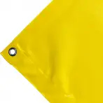 Abdeckplane Mulden aus hochfestem PVC 650g/m². wasserdicht. Farbe gelb. Öse 17 mm Standard - cod.CMPVCG-17T