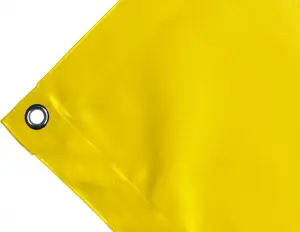 Abdeckplane Mulden aus hochfestem PVC 650g/m². wasserdicht. Farbe gelb. Öse 17 mm Standard - cod.CMPVCG-17T