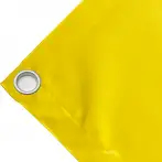 Abdeckplane Mulden aus hochfestem PVC 650g/m². wasserdicht. Farbe gelb. Ösen 40 mm - cod.CMPVCG-40T