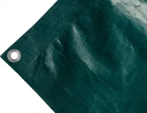 Abdeckplane Mulden aus hochfestem Polyethylen, Gewicht 230g/m². Farbe grün. wasserdicht. Ösen rund 17 mm Standard - cod.CMPE230-17T