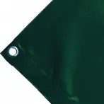 Abdeckplane Mulden aus hochfestem PVC 650g/m².  wasserdicht. Farbe grün. Ösen rund 23 mm - cod.CMPVCV-23T