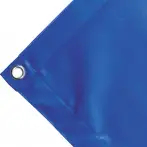 Abdeckplane Mulden aus hochfestem PVC 650g/m². wasserdicht. Farbe blau. Ösen rund 23 mm - cod.CMPVCBL-23T