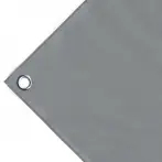 Abdeckplane Mulden aus hochfestem PVC 650g/m².  wasserdicht. Farbe grau. Ösen rund 23mm - cod.CMPVCGR-23T
