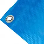 Abdeckplane Mulden aus hochfestem PVC400g/m². wasserdicht. Farbe blau. Ösen 17 mm Standard - cod.CMPVSBL-17T