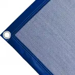 Abdeckplane Mulden aus Polyethylen, 170 gr/m². Farbe blau. Ösen rund 40  mm  - cod.CMBV170B-40T