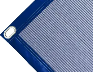 Abdeckplane Mulden aus Polyethylen, 170 g/m². blau. Ösen oval 40x20 mm - cod.CMBV170B-40O