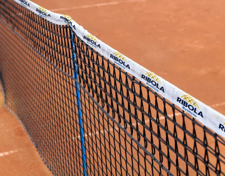 Professionelles Tennisnetz mit personalisiertem Aufdruck