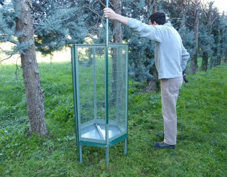 Sechseckige Voliere Größe 35 cm Seite x170 h.