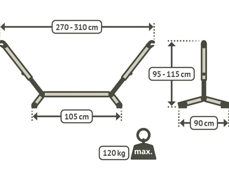 HALTER FÜR HÄNGEMATTEN AUS LACKIERTEM STAHL