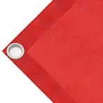 Abdeckplane Mulden aus hochfestem PVC, Gewicht 280g/m².  mikroperforierte Plane, nicht wasserdicht.  Farbe rot. Ösen 40 mm - cod.CMHSKR-40T