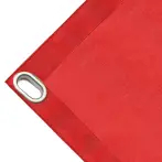 Abdeckplane Mulden aus hochfestem PVC, Gewicht 280g/m². mikroperforierte Plane, nicht wasserdicht.  Farbe rot.  Ösen oval 40x20 mm - cod.CMHSKR-40O