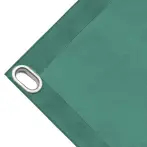 Abdeckplane Mulden aus hochfestem PVC, Gewicht 280g/m². mikroperforierte Plane, nicht wasserdicht.  Farbe grün.  Ösen oval 40x20 mm - cod.CMHSKV-40O
