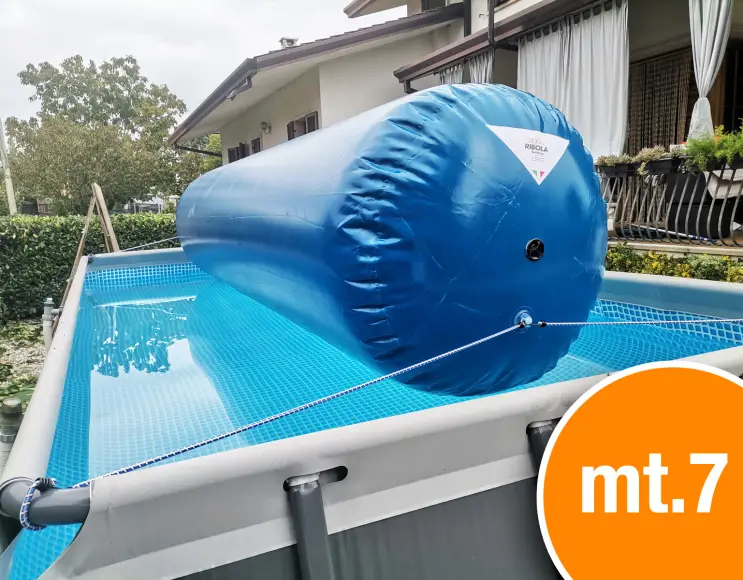 Aufblasbares Kissen für das Rückstaubecken mt 7